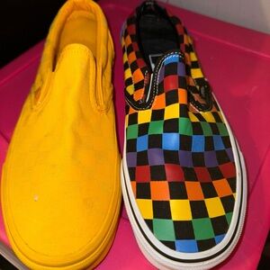 Check board vans both sizes are 8.5 or 8 in women’s